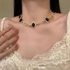 Colar Popular de Strass Gota Roxo do Xiaohongshu Acessórios de Vestido de Noiva de Luxo Leve Conjunto de Colar Feminino Exquisito de Luxo Leve