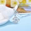 Joyería de Plata Guanming Plata de Ley S925 Colgante de Trébol de Cuatro Hojas para Mujer, Cadena de Clavícula Moderna y Elegante, Regalo de San Valentín para Ella