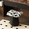 Taburete para tocador de dormitorio con entrega el mismo día, giratorio y ajustable en altura con ruedas, taburete de maquillaje vintage, taburete bajo para tocador, taburete de maquillaje de madera maciza
