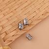 Cuentas de Barril Recto de Plata Tibetana DIY Joyería Hecha a Mano Plata Antigua Plata Miao Cuentas Redondas Accesorios Cuentas Sueltas Material para Abalorios Accesorios de Plata Tibetana