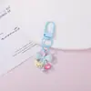 Llavero de Oso con Lazo de Puntos de Colores Lindo Accesorios DIY Bordado con Cuentas Decoración de Mochila Colgante de Regalo Venta al por Mayor