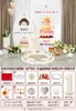 Montaje de Escena de Decoración para Primer Cumpleaños Estilo Coreano, Accesorios para Cumpleaños de Bebé Luna Llena y Cien Días, Fondo de Tablero de KT para Niños y Niñas