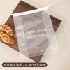 Bolsa para empaque de pan 450g rebanada de pan tostado bolsa cuadrada portátil transparente con alambre rizado autosellable bolsa para panadería y pastelería