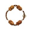 Moda nacional nuevo estilo chino elegante hermoso nicho pulsera cuentas de Bodhi de Cook cuatro no-Buda pulsera de mano chapado en cobre pulsera de anillo giratorio