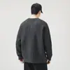 Suéter henley masculino pesado de 590g estilo retro old money, novo tricô casual quente da moda outono/inverno 2026