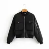 Jaqueta bomber de moda de rua estilo europeu e americano Y2K nova para outono de 2022, casaco curto com acolchoado adicional, atacado