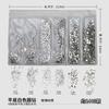 6 Bolsos Redondo Plano Diamante Cor Branca Diamante de Unha Cristal de Vidro DIY Travessia de Fronteira Joia de Unha de Natal Atacado