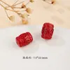 Accesorios de Arena Imperial de Cinabrio de Alto Contenido para Joyería DIY Seis Caracteres Palabras Verdaderas Caracteres Fu Accesorios para Pulsera y Collar Hechos a Mano con Cuentas