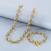 Pulseira de Corrente de Pérolas Redondas da Moda Corrente em O Estilo Simples Moda Fio com Fecho Ot 10mm Corrente de Ovo Aço Titânio Colar Masculino