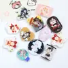 Impreso de Dibujos Animados Gato Perro Estrella Hombre Cachorro Manzana DIY Hecho a Mano Cadena para Teléfono Móvil de Cuentas Llavero Accesorios de Joyería