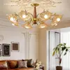 Lámpara de araña para sala de estar estilo francés, retro pastoral americano vintage 2026 diseño floral creativo, luz principal para dormitorio, comedor y pasillo
