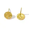 Pendientes de Acero de Titanio con Forma de Estrella, Flor y Corazón Estilo Ins para Mujer, Joyería Geométrica Simple de Acero Inoxidable, Accesorios