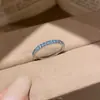 Anel Redondo com Fileira de Zircônia Diamante Ultrafina, Simples, Fashion, Versátil, Anel Requintado, Luxo Leve, Sensação de Alto Padrão, Joias para Atacado