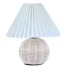 Luminária de mesa plissada nórdica com toque de luxo, luminária de cabeceira para quarto, luz noturna ambiente em formato de guarda-chuva para casa de hóspedes, presente para dormir