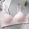 Ropa interior de desarrollo para niñas recogida sin aro de acero Algodón color sólido copa delgada sujetador para estudiantes transpirable y cómodo venta al por mayor de fábrica