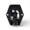 Toma de corriente CA, toma en forma de 8 con interruptor y fusible, toma de dos núcleos tres en uno con orejas DB-14-F