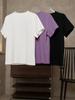 Lu Fu Verano Nuevo Estilo Coreano Moda Simple Camiseta de Manga Corta Ajuste Holgado Adelgazante Cómodo Amigable con la Piel Top Casual para Mujer