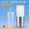 Popotes Desechables Empacados Individualmente con Puntas Duras para Bebidas de Té de Burbujas, Disponibles en Varios Tamaños, Plástico de Grado Alimenticio, Transparentes y Coloridos