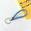 Llavero creativo llavero de cuerda de cuero cordón para llaves colgante de joyería cordón tejido fábrica de cuerda de cuero venta al por mayor
