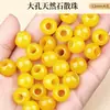 Amatista natural, ágata, turquesa, cuentas de agujero grande, cuentas sueltas, accesorios para joyería DIY, pulseras de cuentas, collares y artículos tejidos