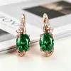 Brincos Coloridos Populares Yanbai Cross-Border Temu Exquisitos de Cobre com Zircônia Embutida Brincos de Ouro de Luxo Leve de Alta Qualidade