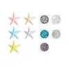 Clip para el Cabello de Estrella de Mar con Brillo de Gel de Sirena Transfronterizo Set de Decoración Facial y Capilar para Vacaciones en la Costa