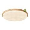Luminária de Teto Estilo Madeira Natural, Proteção Ocular de Espectro Completo, Luz Principal Circular Inteligente Criativa para Quarto, Iluminação de Varanda, Moderna e Simples
