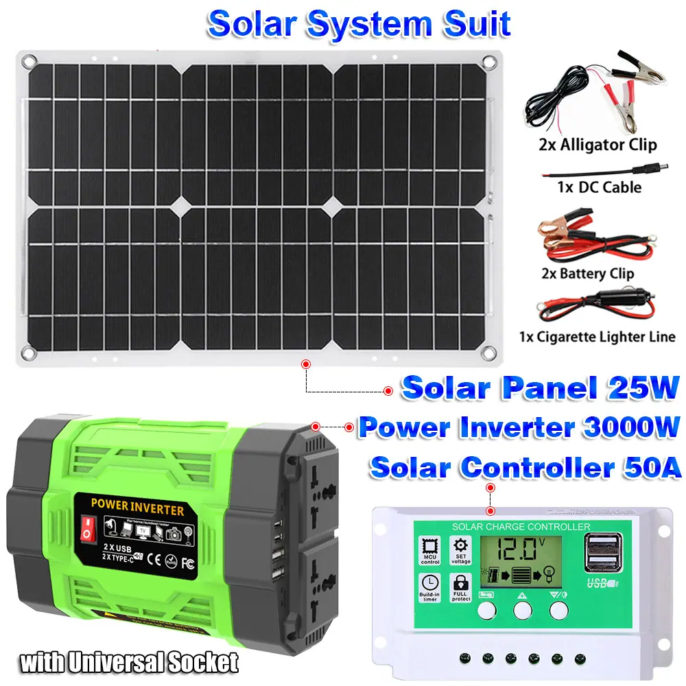 solar system NBG3000W通用插座+25W+