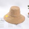 2023 nuevo sombrero de pescador de algodón de seda fresca de ala ancha de doble cara para primavera y verano, sombrero para el sol con protección solar bordado, sombrero coreano para exteriores