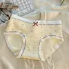 Pantaletas de algodón puro antibacterianas y anti-gérmenes para mujer con entrepierna extendida, 100% algodón, tiro medio, transpirables, estilo dulce, adecuadas para niñas y estudiantes