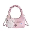 Estilo Coreano Diseño de Nicho Cadena Floral Bolso Dumpling Moda para el Trabajo Tendencia Bolso de Hombro Único Bolso de Mano Fresco Plegado