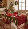 Mantel Navideño Transfronterizo Impermeable Atmósfera de Lujo Ligero Estampado Copo de Nieve Árbol de Pino Mantel Decorativo Mantel de Año Nuevo