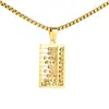 Accesorios personalizados europeos y americanos Collar de acero de titanio ábaco Colgante de acero inoxidable Cadena para clavícula de celebridad de TikTok Joyería versátil