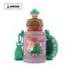 Taza Oso Niños Taza Térmica Bebé Taza de Agua Taza con Popote Guardería Doble Uso Boca Abierta Sonriente Escuela Primaria Botella para Beber Caja de Regalo
