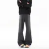 Jeans a Cuadros Cleanfit para Hombre, Marca de Moda, Pantalones Elegantes con Estilo Lavado, Pantalones Rectos Acampanados Retro Americano