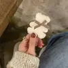 Pasador de oso lindo clip lateral para el pelo clip lateral de terciopelo para el pelo Tarjeta de pasador de flequillo estilo coreano nuevo Red Social tocado tocado femenino
