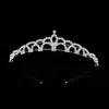 Accesorios para Escenario Tocados de Novia Aro para el Cabello de Dama de Honor Accesorios para el Cabello de Boda Corona Brillante de Pedrería Plateada Accesorios para Vestido de Novia
