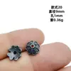 En stock al por mayor, retención de color duradera, tapas de flor gris hierro, tapas de cuentas, estilo vintage, accesorios para pulseras y joyería DIY