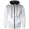 Novo cardigã casual de outono e inverno com capuz, suéter com estampa 3D para jovens, jaqueta masculina, atacado