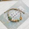 Jingdezhen Cerâmica Nova Corda de Mão Tecida Fresca Moda Pulseira para Namorada Acessórios de Pulseira Pulseira Artística Simples