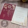 600g Papel de Algodón Letterpress Impresión Letterpress Estilo Hong Kong Doble Cara Dorado Invitación Tarjeta de Invitación Personalización