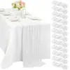Amazon Bali Chifón Arrugado Mantel Individual, Mantel de Gasa Semitransparente, Mantel de Boda Estilo Bohemio Festivo
