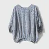 SYC584138MG Xiaohan, una refrescante blusa de algodón satinado con mangas murciélago y un lazo en la espalda, nuevo estilo de verano 26