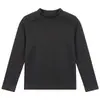 26 Camiseta Básica para Niña, Nuevo Estilo Otoño, Cuello Semi Alto, Ligera y Cálida, Camiseta de Manga Larga Color Sólido para Niños, Manga Ranglán, Ropa para Niños al por Mayor