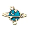 Mistura 20 Acessórios de Joias de Liga Azul com Gota de Óleo DIY Pulseira Brincos Chaveiro Sereia Estrela do Mar Flor Pingente