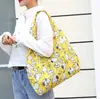 Bolsa de Almacenamiento Grande de Dibujos Animados Estilo Coreano Linda Bolsa de Hombro Tote para Compras Bolsa de Almacenamiento Plegable Conveniente Ecológica