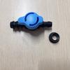 Nueva válvula de derivación de tubería de PE 20 con mango azul y almohadilla de goma industrial negra, interruptor de derivación enchufable, riego por goteo con microaspersión