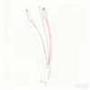 Cable de Alimentación Móvil, Cable Plano Tres en Uno, Cable de Carga V8, Cable para Power Bank, Carga Bluetooth Micro USB, 3 en 1
