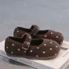 Diadema Infantil Zapatos Casuales Zapatos de Mujer Terciopelo Plus Nuevo Estilo Otoño 2026 Lunares Estilo Francés para Casa Zapatos Perezosos Zapatos Infantiles