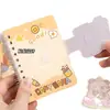 Cuaderno de Bolsillo con Cinta Mágica Portátil Cuaderno Espiral de Dibujos Animados Cuaderno Pequeño para Estudiantes de Primaria Portátil para Llevar Cuaderno para Notas de Tareas